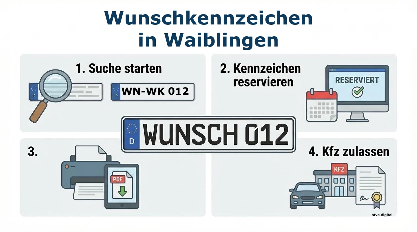 Wunschkennzeichen reservieren in Waiblingen